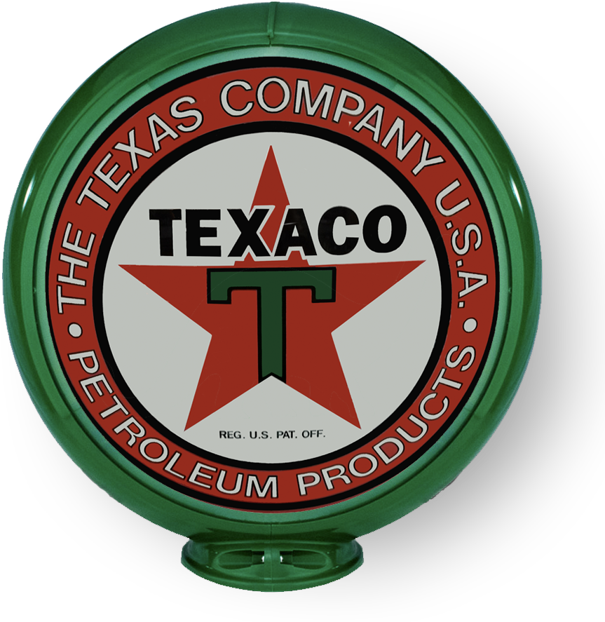 5″ Gas Pump Globe Texaco Red - Texaco Oil (940x944), Png Download