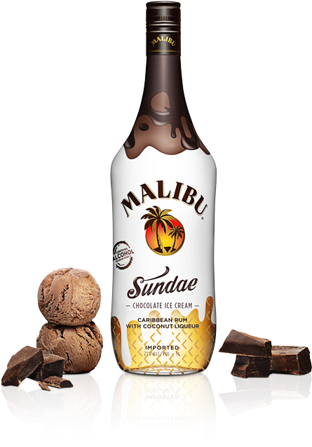 Made With - - Malibu Rum (500x640), Png Download