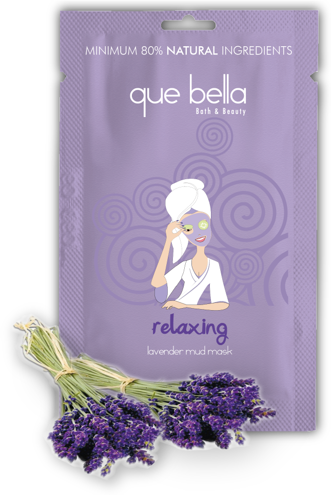 The Relaxing Lavender Aromatherapy Mud Mask Is A Soothing - Que Bella Peel-off Mask, Refreshing, Pomegranate - (667x963), Png Download