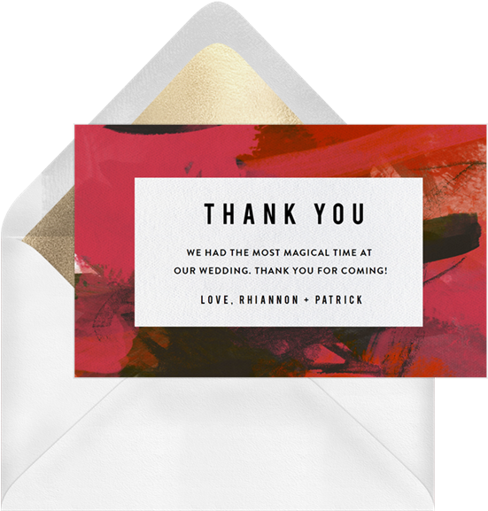 Modern Affair Thank You Note - Envelope (550x601), Png Download