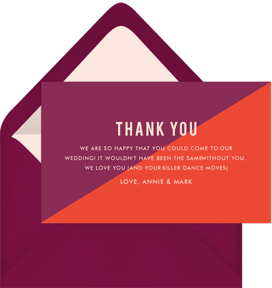 Color Slice Thank You Note - Sign (550x581), Png Download