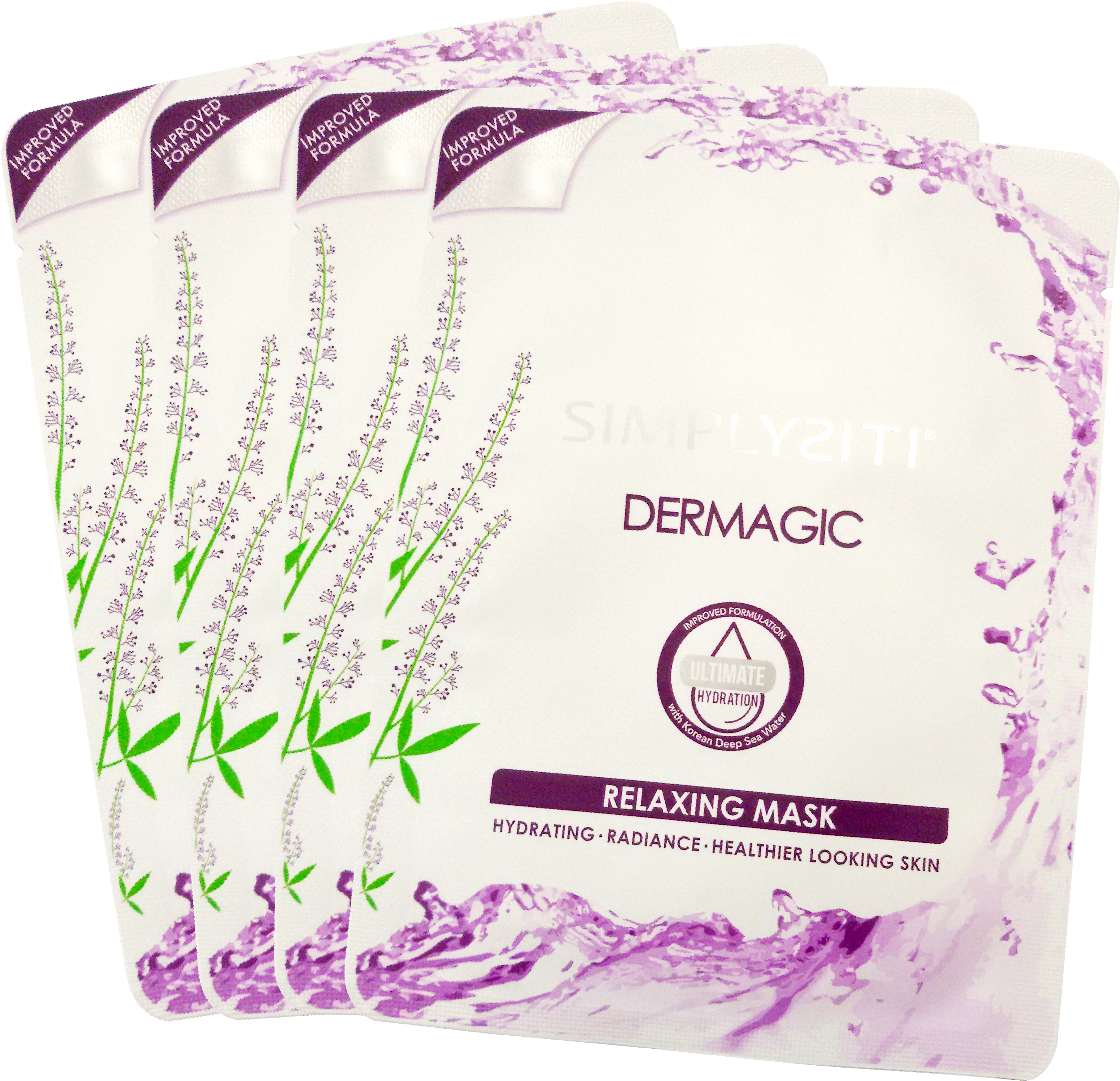 4pcs Dermagic Relaxing Masks (3191x3099), Png Download
