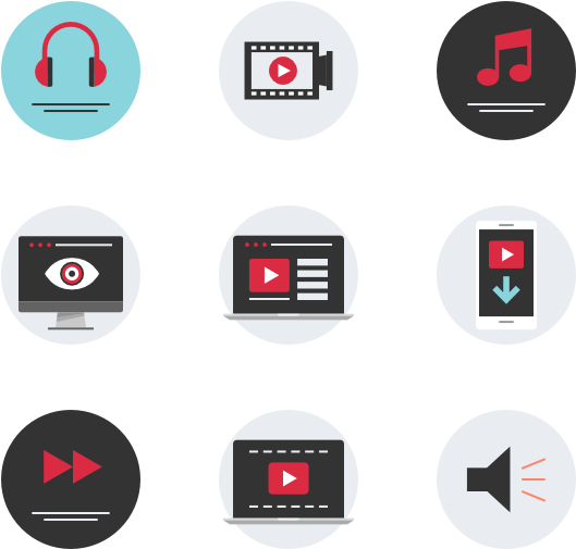 Video Creation - Music (600x564), Png Download