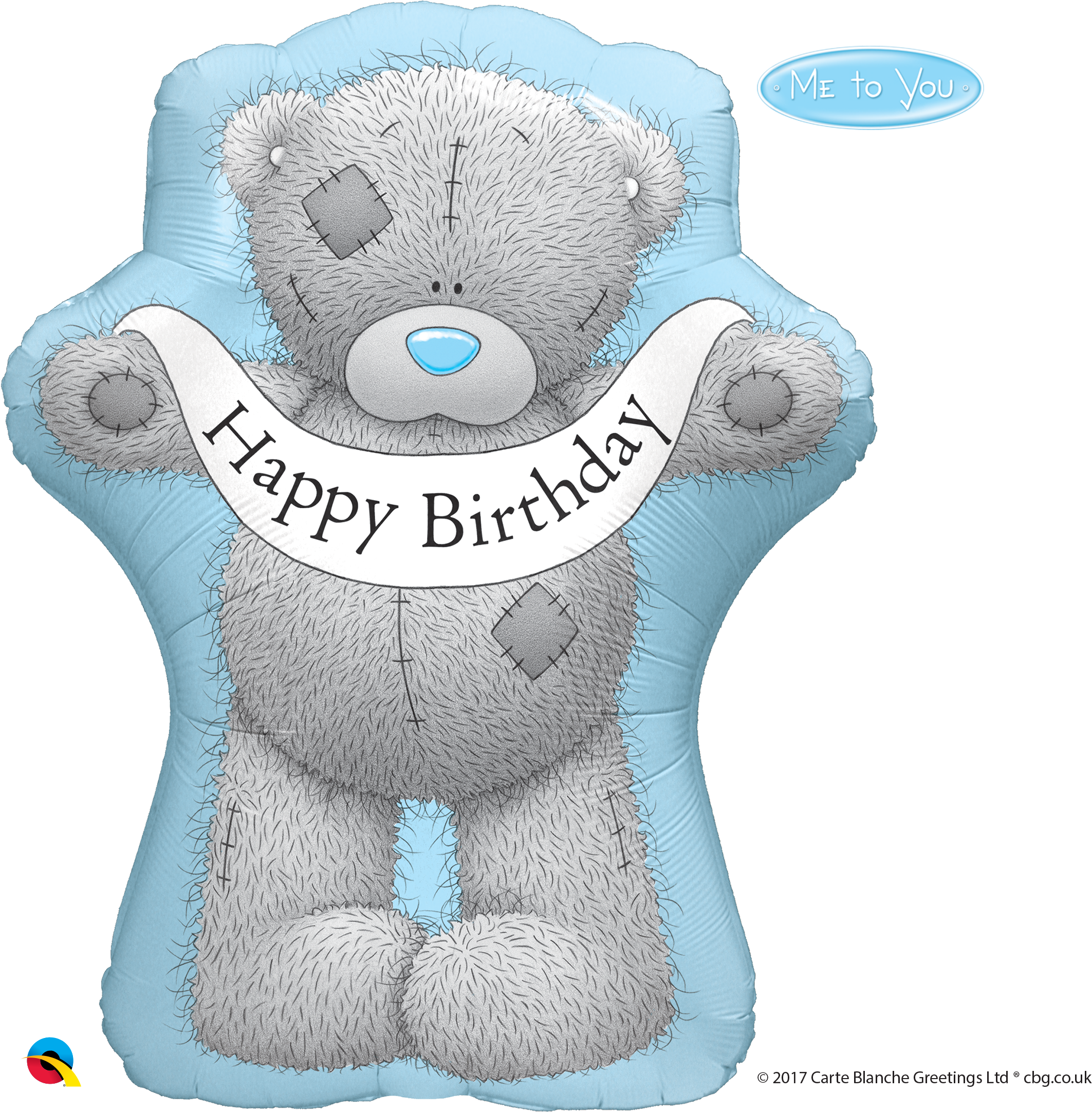 Me To You Tatty Teddy Birthday Banner Foil Balloon - Tatty Teddy (2145x2163), Png Download