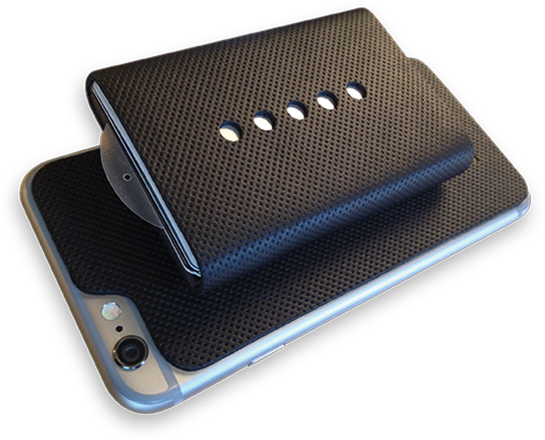 Black Leather Backing For Iphone 5 Or 6 - Iphone (2048x1536), Png Download