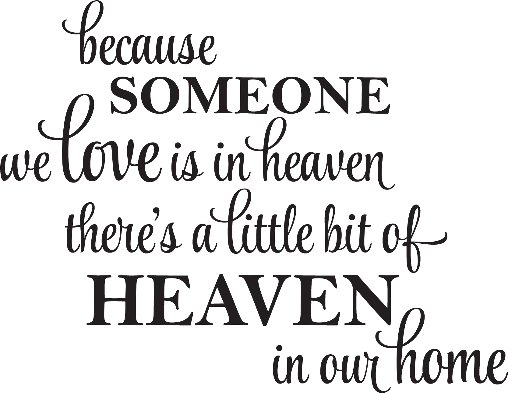 Download Because Someone We Love Is In Heaven Png Banner Free - School ...