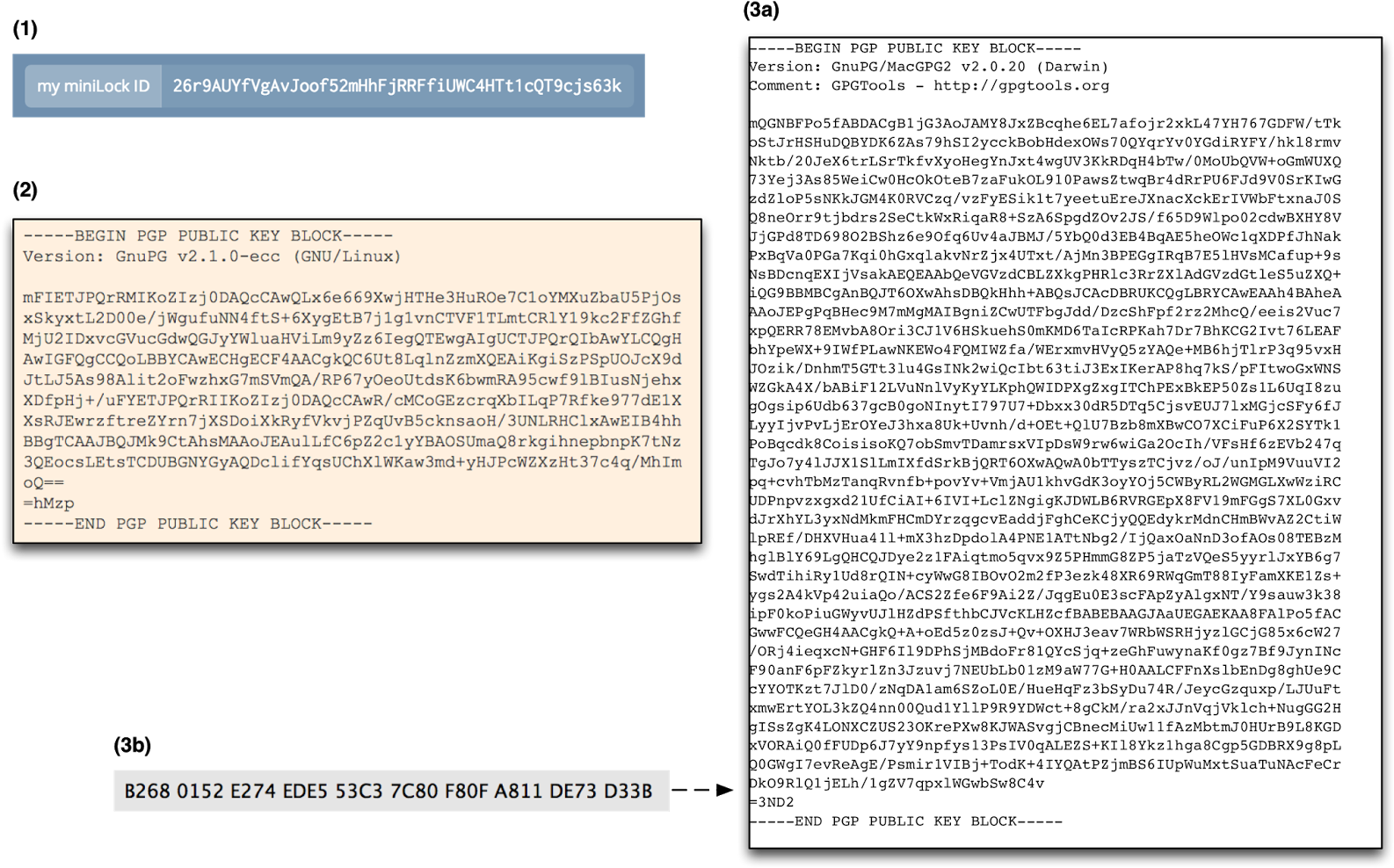 Three Public Keys Offering Roughly The Same Security - Pgp Public Key Format (1600x997), Png Download