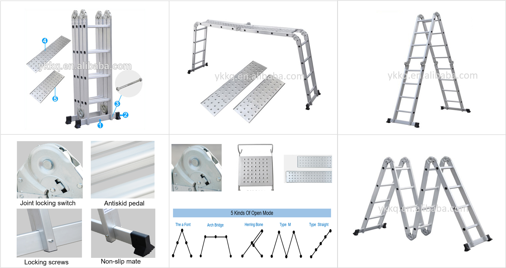 7mnew Design Hot Selling Ladder,metal Fire Escape Ladder - Mtn Gearsmith New 15.5ft Step Platform Multi Purpose (1944x1036), Png Download