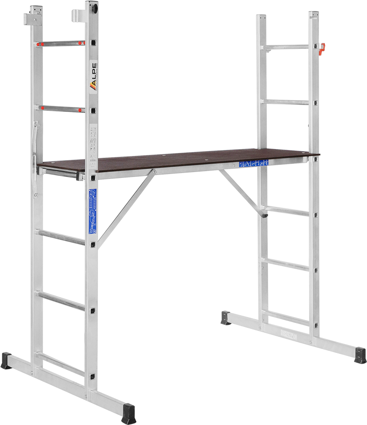 Small Scaffold - Alpe Žeb?íkové Lešení 2x 6 P?í?ek Pracovní Výška 250 (1000x1114), Png Download