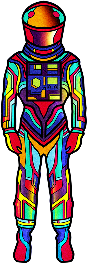 2001-spaceman - Classic Movies (600x1107), Png Download