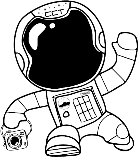 Standing Cct Spaceman - Spaceman Astronaut Clip Art (500x625), Png Download