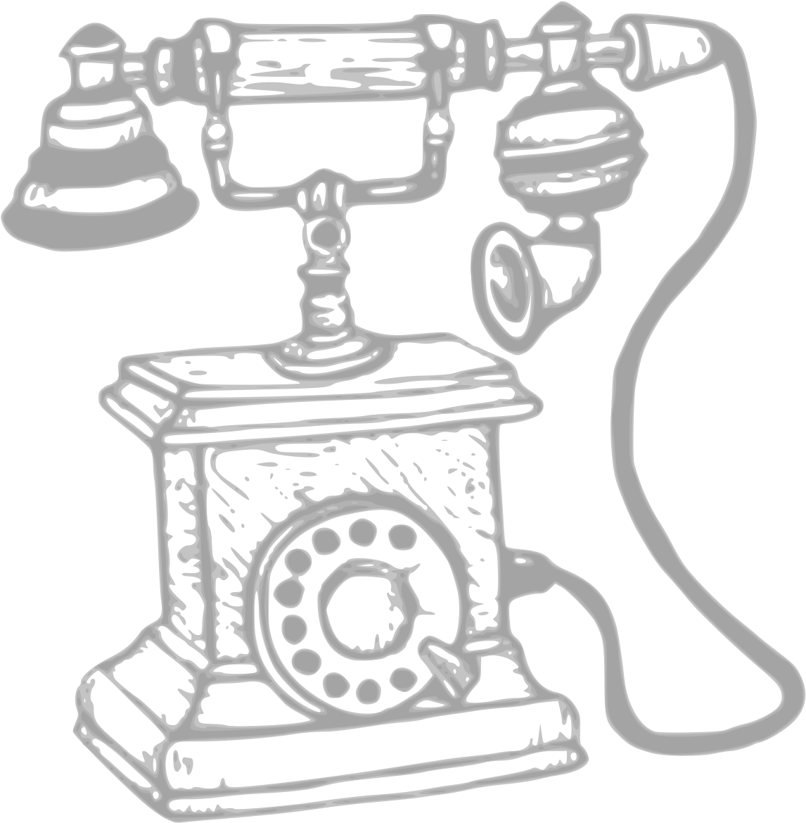 Svg Black And White Clipart Big Image Png - Drawing Old Mobile Phone (1697x2400), Png Download