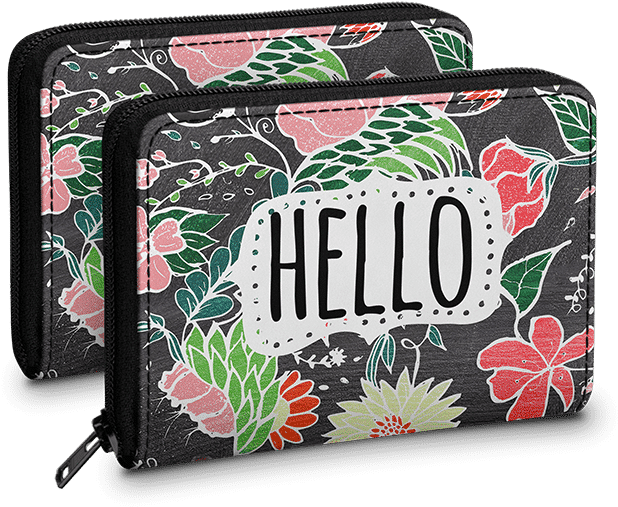 Dailyobjects Pastel Preppy Flowers Hello Typography - Hello Floral Softcover Notebook Lined Pages: Sbc261l (900x900), Png Download