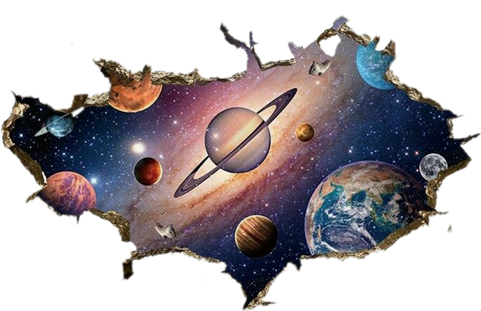 Report Abuse - 3d Space Paper Art (698x451), Png Download