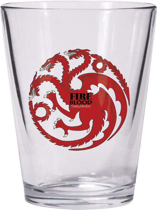 Game Of Thrones Targaryen Sigil Shot Glass - Targaryen Drawn Fire And Blood (784x784), Png Download