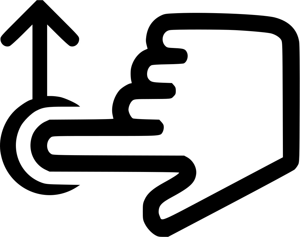 Move Up Vertical Arrow Finger Comments - Icon (981x776), Png Download