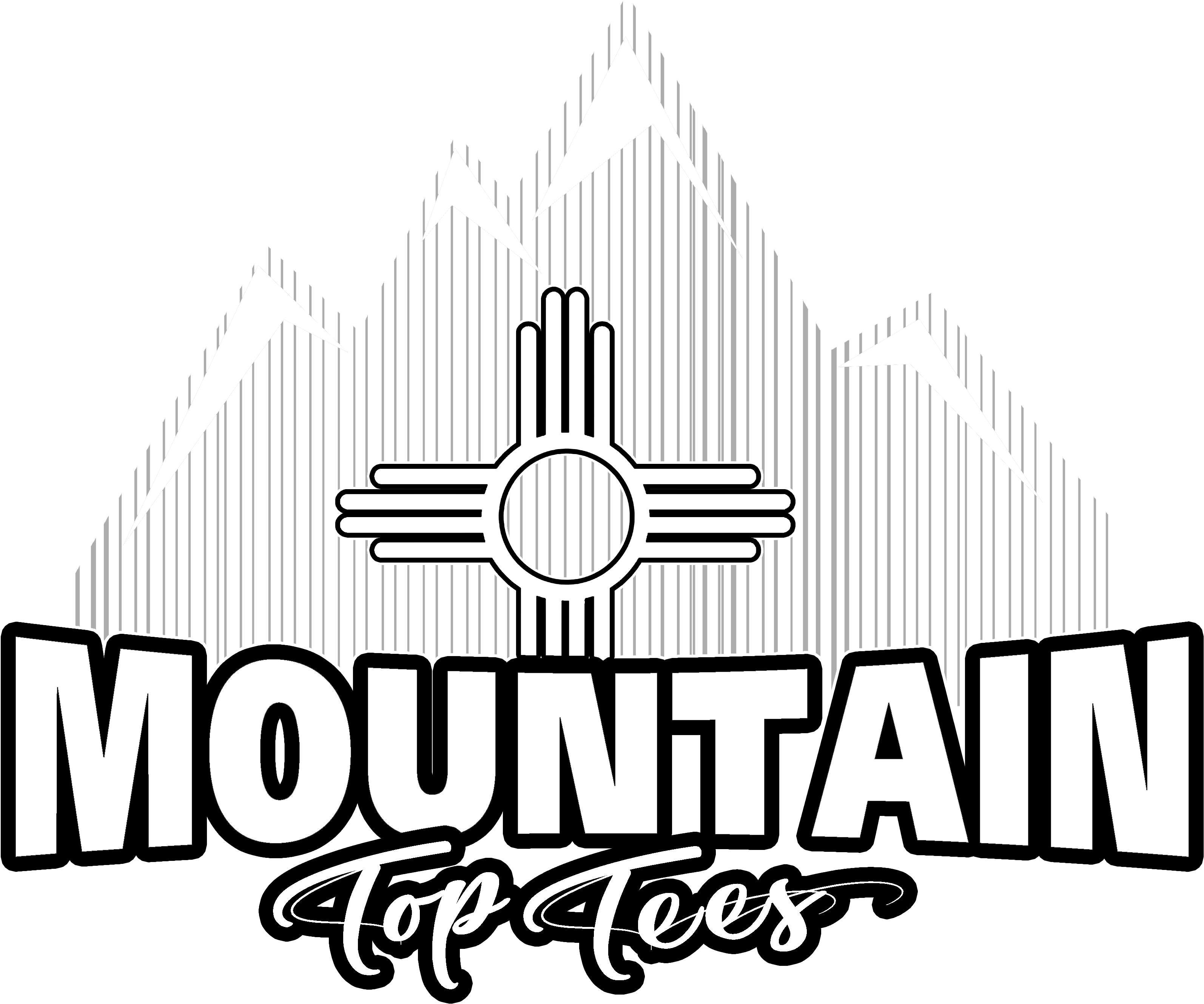 Mountain Top Tees - New Mexico (3382x2771), Png Download