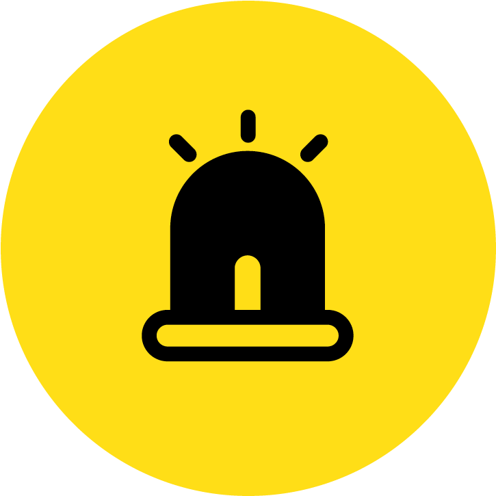 24/7 Alarm Button - Circle (1250x1250), Png Download