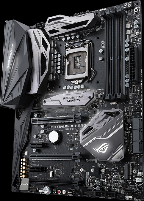 Flash & Dash Single-color Stepped Flashes - Asus Rog Maximus Ix Hero - Motherboard - Atx - Lga1151 (484x677), Png Download