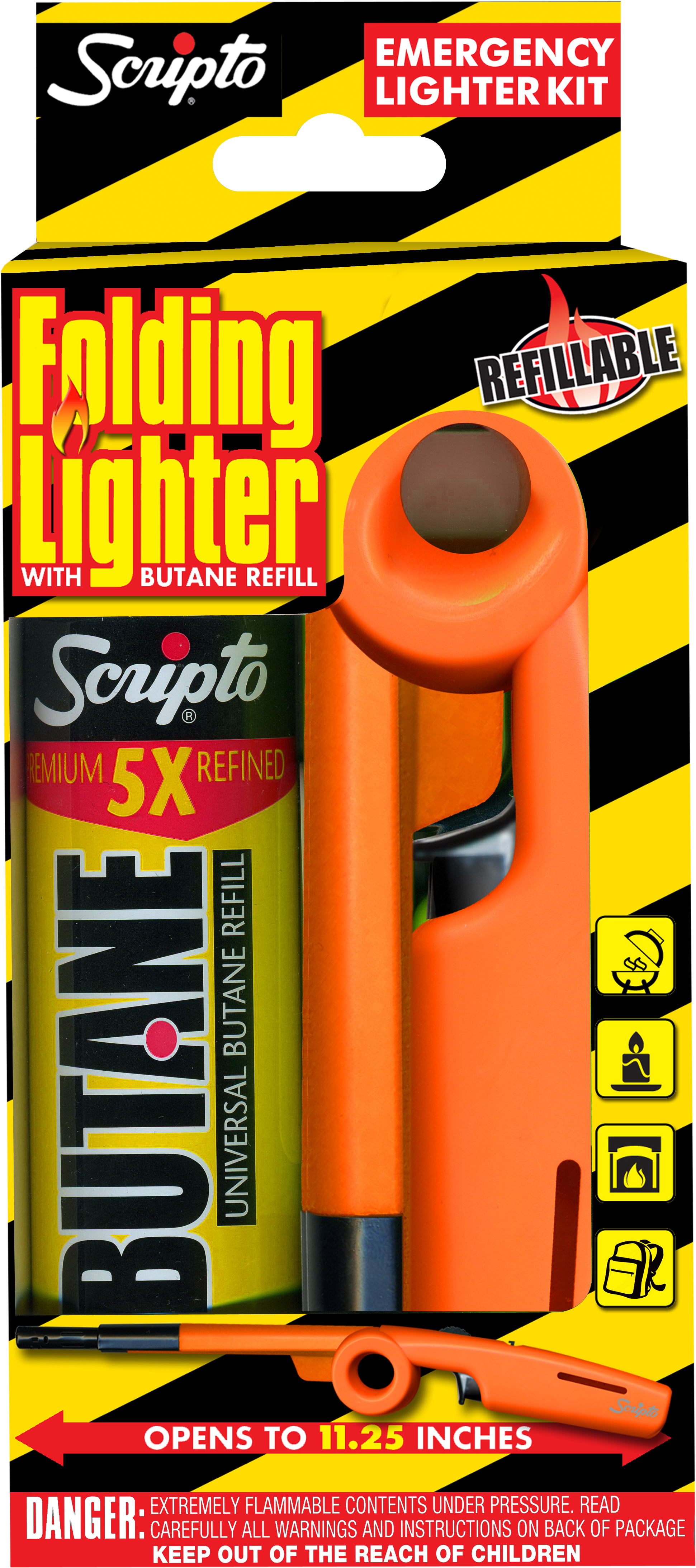 Folding Emergency Image - Scripto Refill, Universal Butane - 2.44 Fl Oz (2466x4608), Png Download