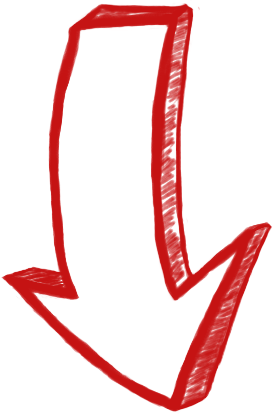 Chalk Arrow Png Red (555x825), Png Download