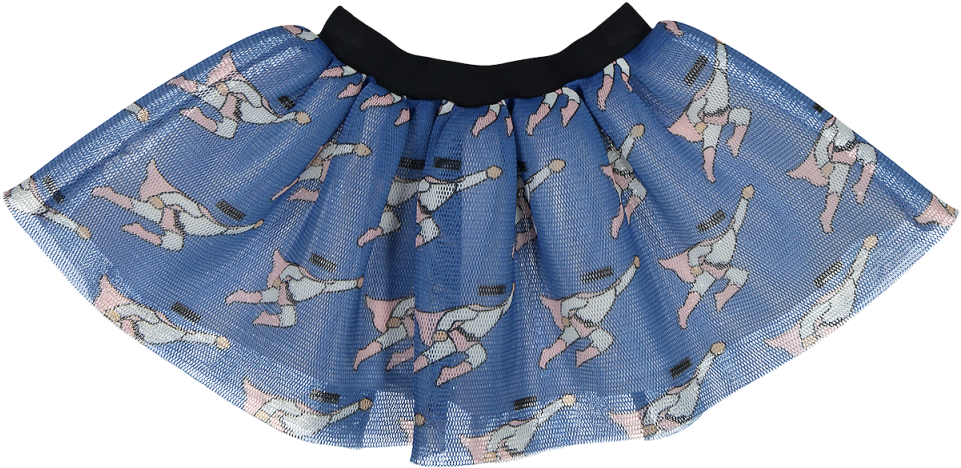 Caroline Bosmans Planet Smile Furbo Mesh Mini Skirt - Miniskirt (960x720), Png Download