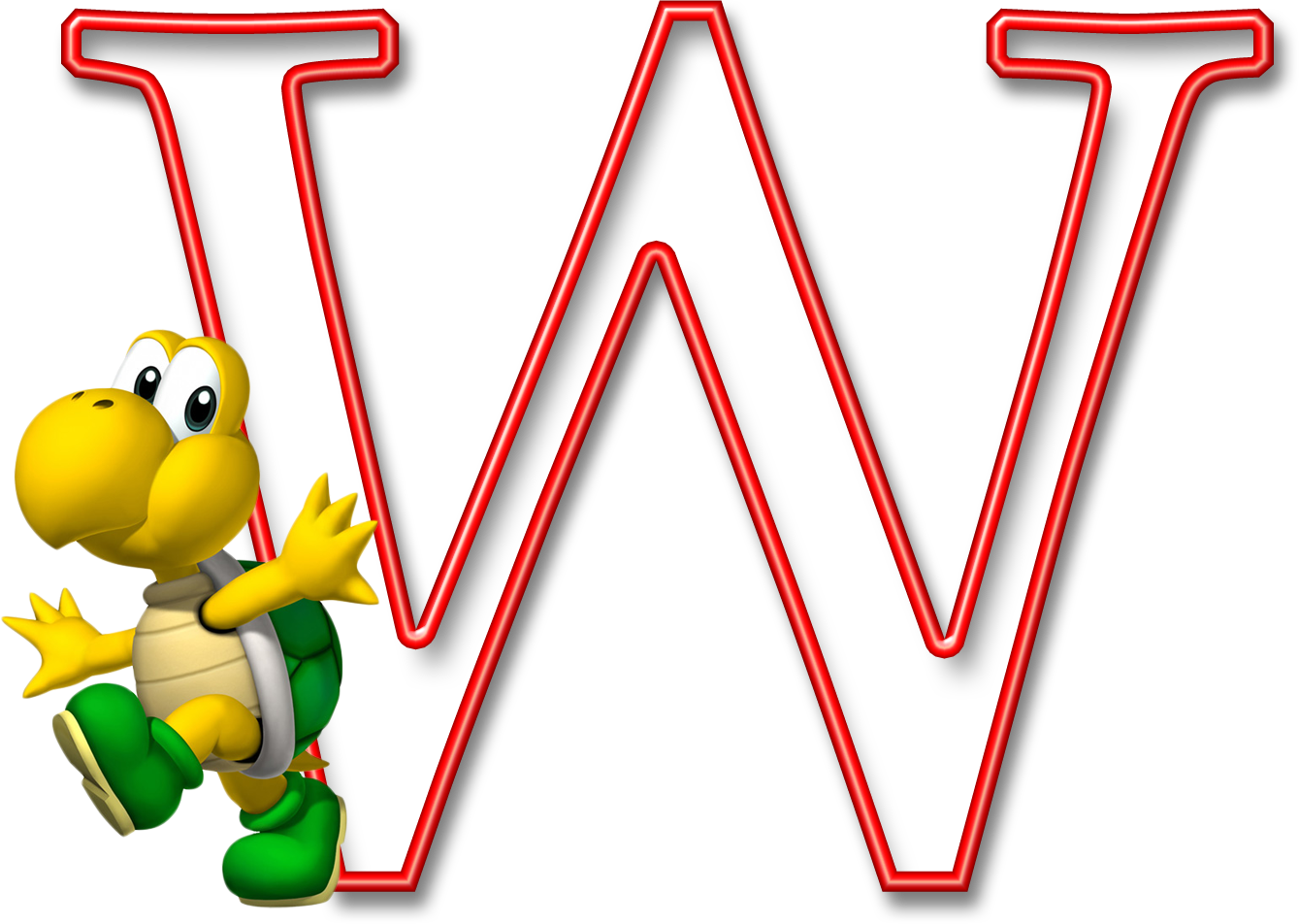 *✿**✿*mario Bross*✿**✿* - - W - Koopa Troopa (1339x952), Png Download