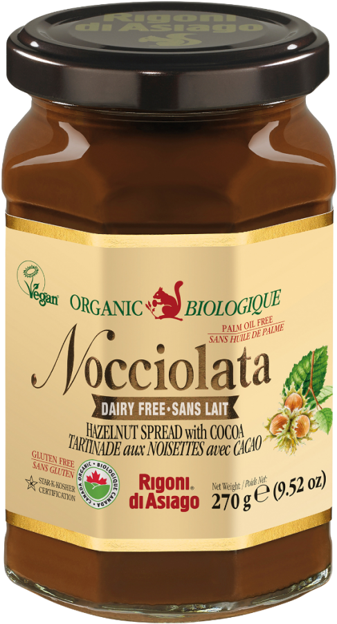 Packaging For Rigoni Organic Nocciolata Hazelnut Spread - Nocciolata Vegan (621x1024), Png Download
