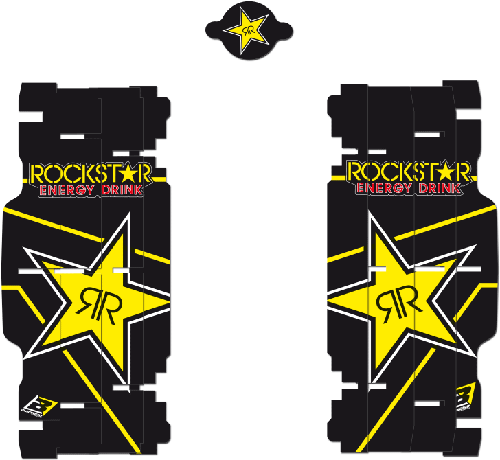 Blackbird Racing Rad Louver Stickers Rockstar Energy - Graphic Design (1024x768), Png Download