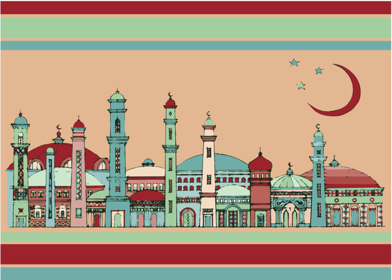 Paper Lamination Oriental Design B Rectangular Placemat - Gurdwara (800x800), Png Download