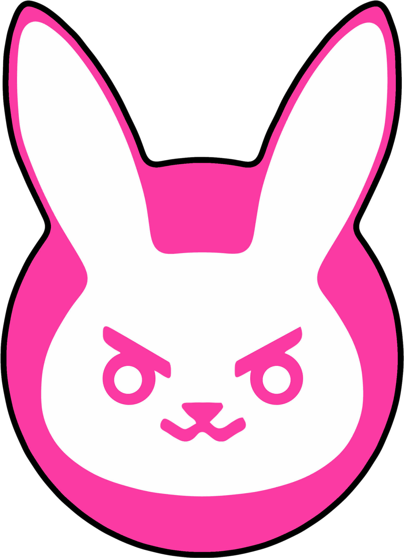 Overwatch Sprays Png - Dva Overwatch Bunny (1704x2548), Png Download