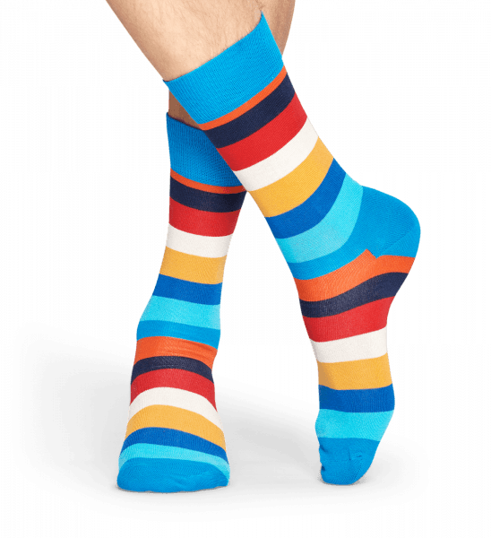 Stripe Sock - Sock (548x600), Png Download