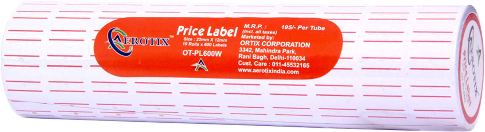 10% Off Aerotix Price Roll White Red Line Mrp - Label (2432x1622), Png Download