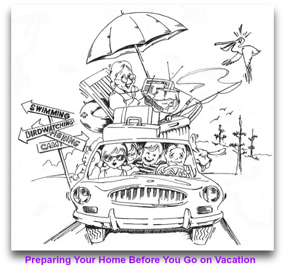 Normal 1530208985 Preparing Your Home Before You Go - Cartoon (586x551), Png Download