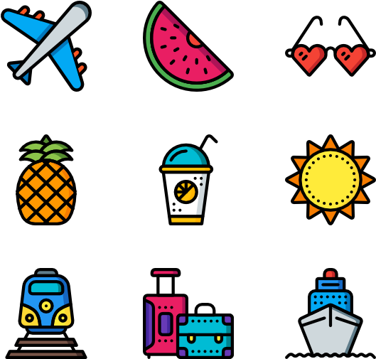 Vacations - Vacations Icons (600x564), Png Download
