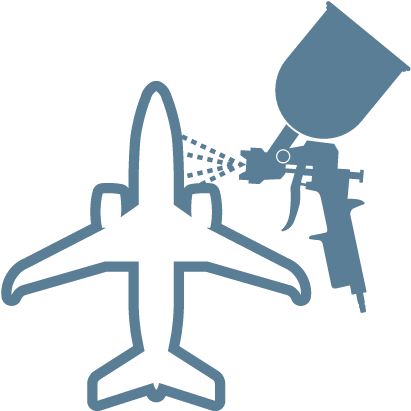 Paint & Exterior Detailing - Aircraft Painting Icon Png (600x600), Png Download