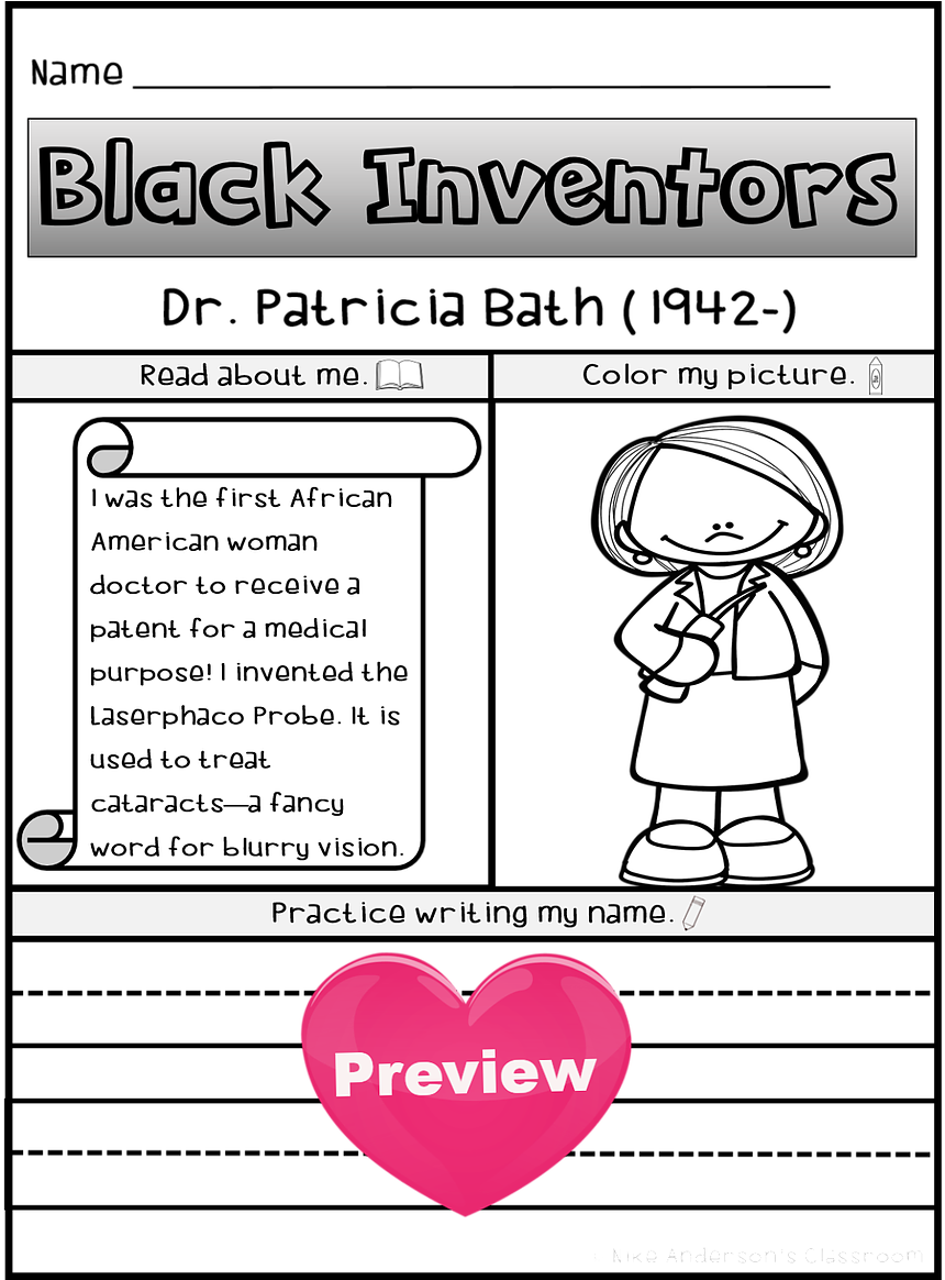 Patricia Bath - Black History Month (992x1163), Png Download