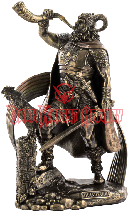 Norse God - Heimdall Statue - Norse God Heimdall Bronzed Finish Statue By Veronese (733x733), Png Download