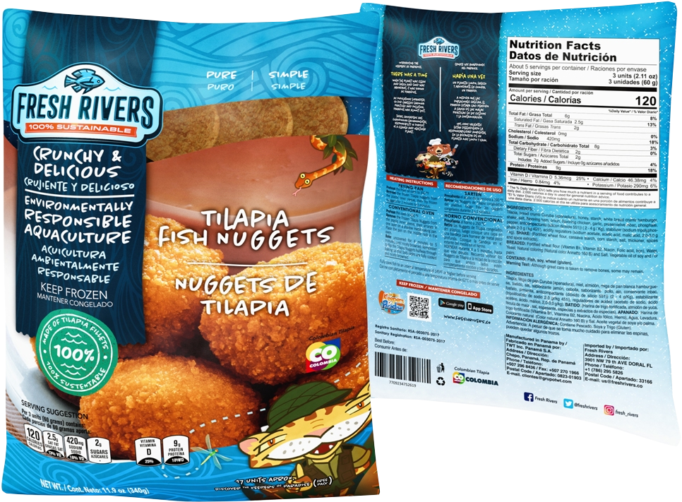Nuggets De Tilapia - Tilapia (1008x746), Png Download