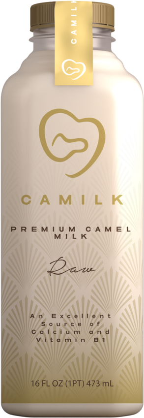 16oz Bottle Of Raw Camel Milk - Pasteurization (1024x1024), Png Download