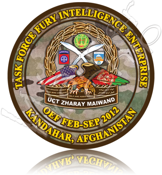 Task Force Fury Intelligence Enterprise - 1st Battalion 508th Parachute Infantry Regiment Coin (540x600), Png Download