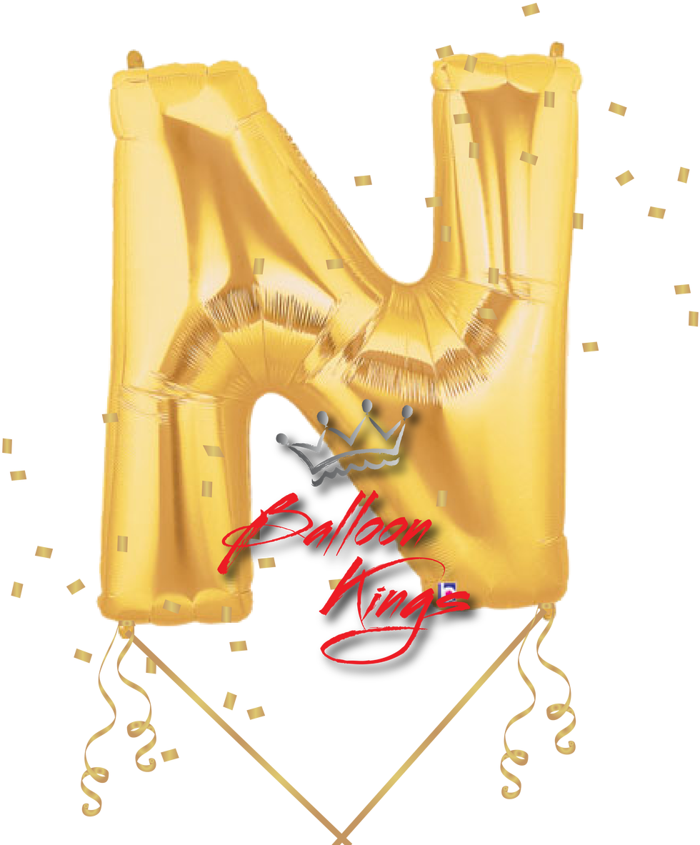 Gold Letter N - C-spin 40 Inch 1 One Gold Foil Number Letter Balloon (1280x1280), Png Download