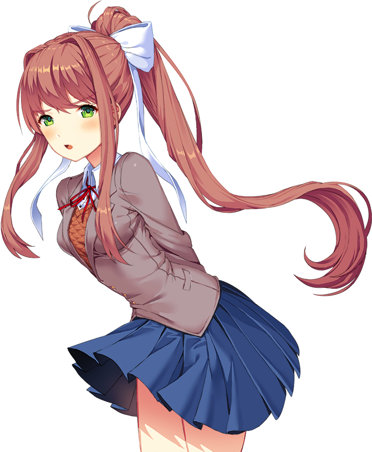 M3b - Doki Doki Literature Club Monika (960x960), Png Download