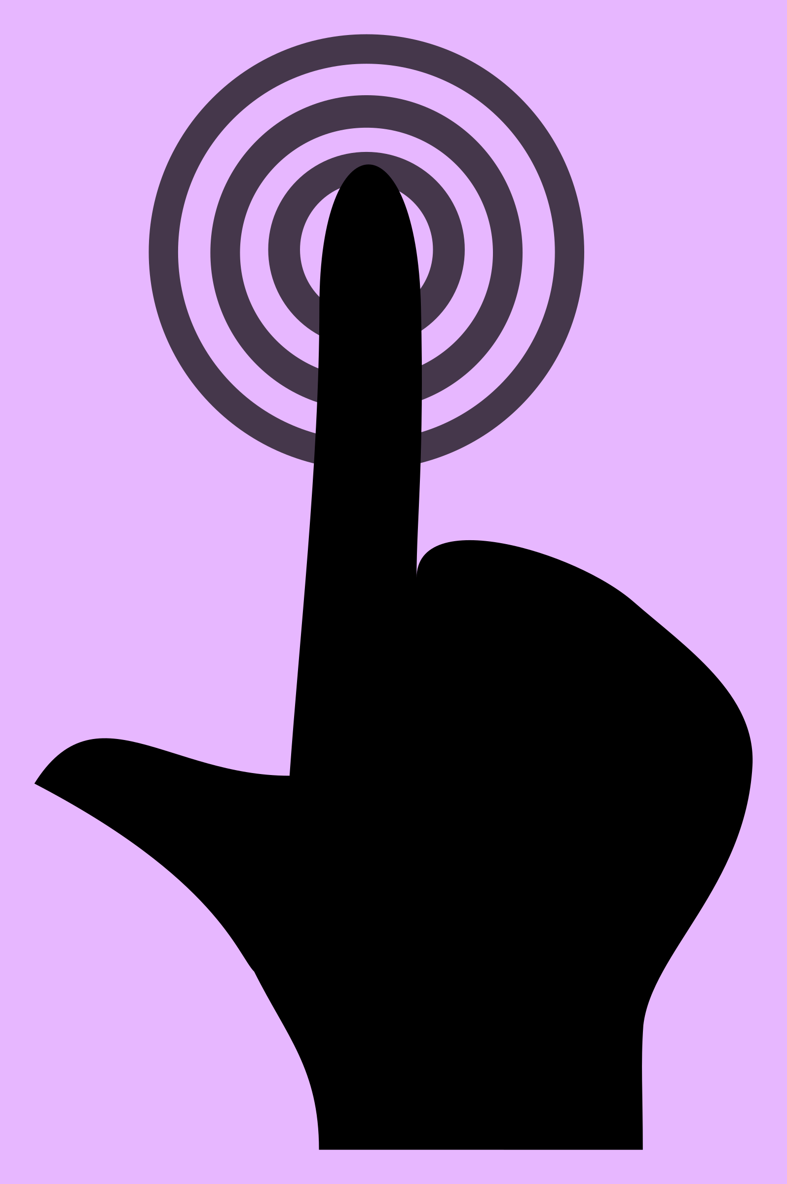 This Free Icons Png Design Of Touch Push Finger (1595x2400), Png Download