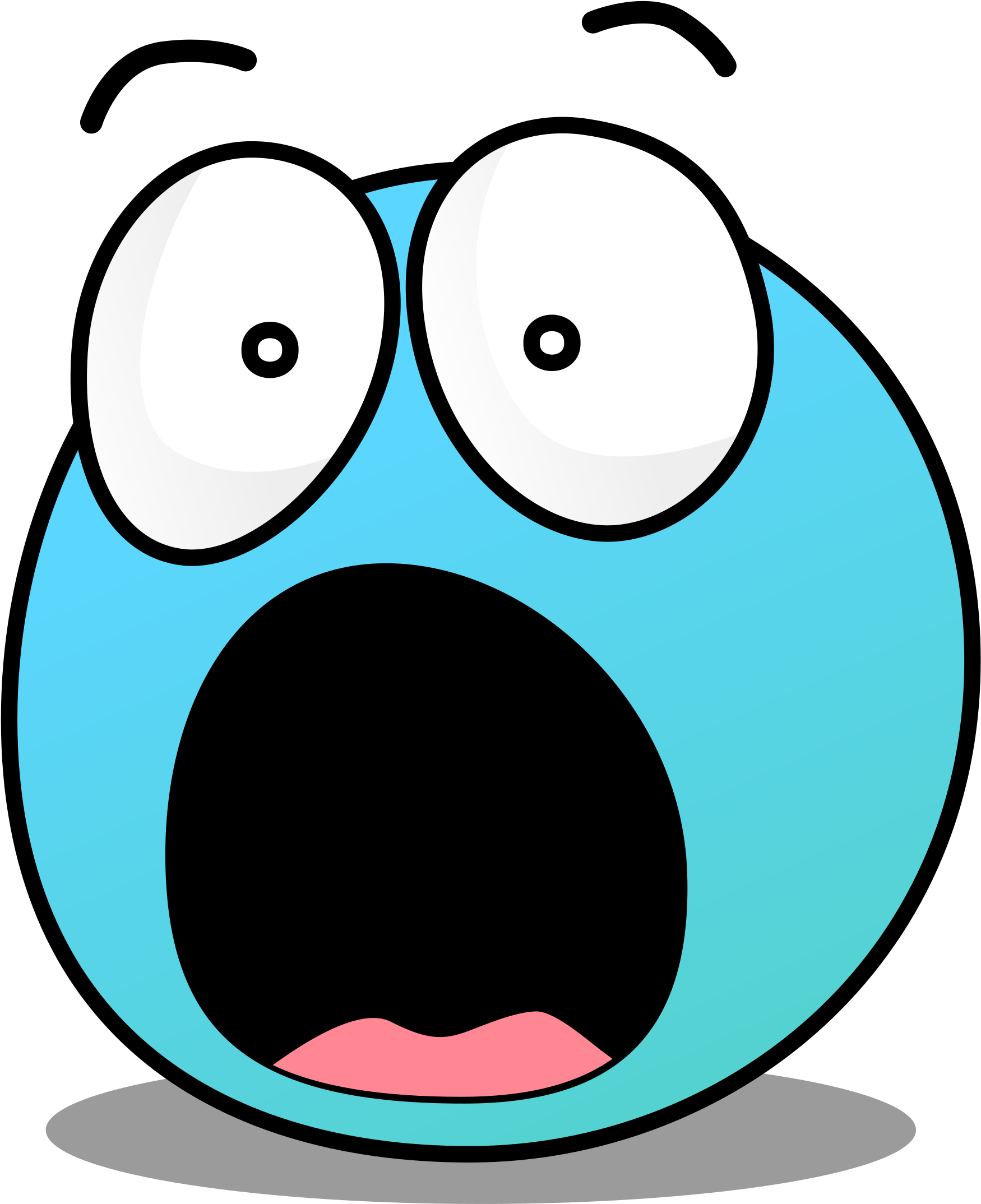 Big Image - Scared Face Png (2400x2400), Png Download