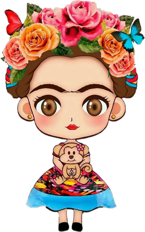 Frida Kahlo Inspired Wallet Clutch Coin Purse Mexican (480x769), Png Download