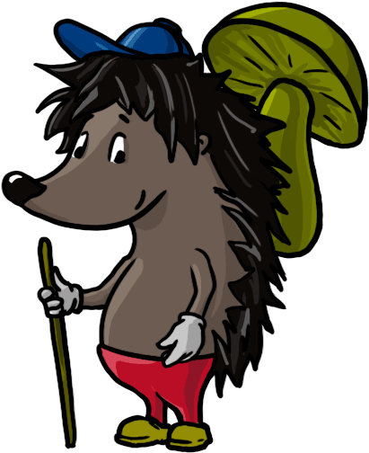 How To Draw Cartoon Characters And Heroes - Jež Crtež (600x600), Png Download