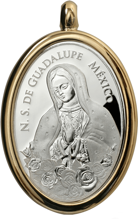 Silver Virgin Mary Medal - Medalla De Juan Pablo Segundo (787x787), Png Download