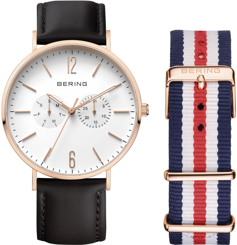 Bering 14240-464 - Striped Watch (800x800), Png Download