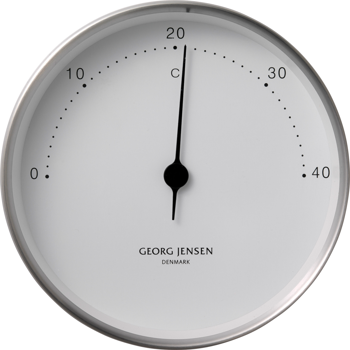 Koppel 10 Cm Thermometer Stainless Steel With White - Indendørs Termometer Georg Jensen (1200x1200), Png Download